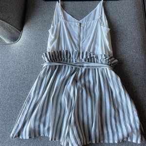 White and grey romper